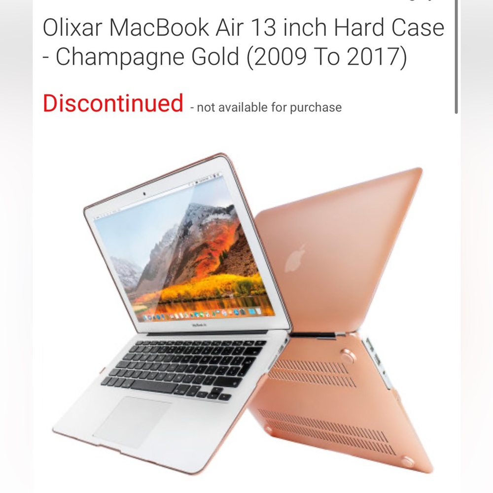 MacBook Air 13 inch Hard Case Champagne Gold